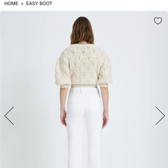 7 For All Mankind White Easy Boot Jeans - Picture 4 of 6